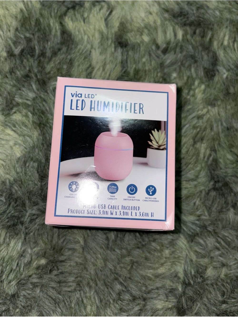 Via Led Pink Led Humidifier